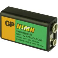 GP GP Ni-MH Industrial 170 R9H Oplaadbare 9V batterij (blok) NiMH 9.6 V 170 mAh 1 stuk(s) - thumbnail