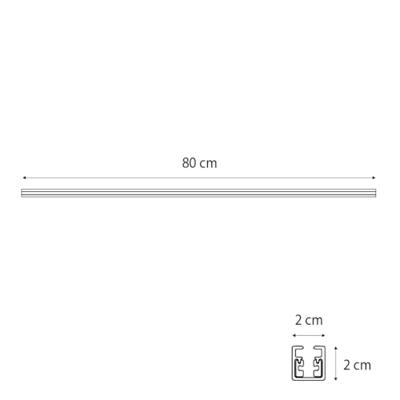 QAZQA Rail zwart 80cm 1-fase - Slimline