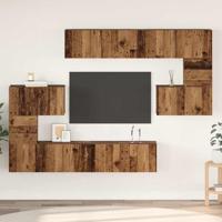 Tv-meubelset 8 pcs Oud hout 80 x 30 x 30 cm Bewerkt hout - thumbnail