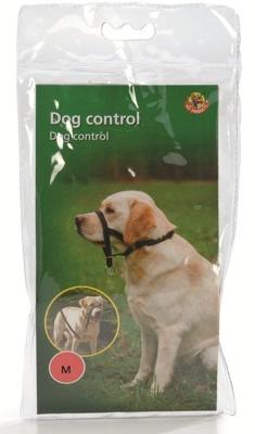 Beeztees dog control - halsband hond - zwart - m