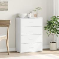 Dressoir 60x31x84 cm bewerkt hout wit - thumbnail