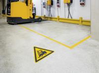 Durable 173404 Symbool -waarschuwing voor heftrucks- Geel, Zwart 1 stuk(s) (l x b x h) 430 x 430 x 0.4 mm - thumbnail