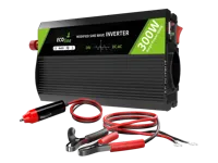 EcoLine - Omvormer 24V Naar 220V/230V sigarettenaanteker - 300w Vermogen 600w piek - Gemodificeerde Sinus - Vrachtwagen omvormer - stopcontact - autolader - thumbnail