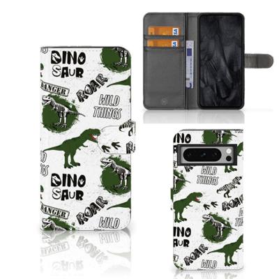 Telefoonhoesje | Met pasjeshouder | voor Google Pixel 8 Pro Dinosaurus