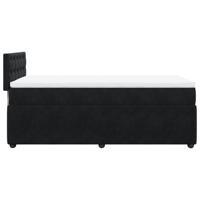Boxspring met matras fluweel zwart 90x190 cm - thumbnail