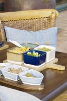 Set voor voorgerechtjes DKD Home Decor 27 x 20 x 1,3 cm Porselein Beige Blauw Bruin Groen Modern - thumbnail