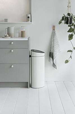 Brabantia Touchbin afvalbak 40L wit - thumbnail