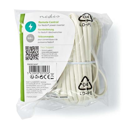 Stroomomvormer Afstandsbediening | voor Nedis Gemodificeerde Sinusomvormers | Kabel 5,00 m