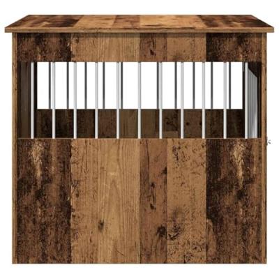 VidaXL Hondenbench 64,5x80x71 cm bewerkt hout oud houtkleurig
