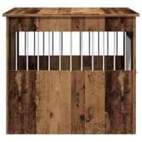 Hondenbench 64,5x80x71 cm bewerkt hout oud houtkleurig - thumbnail