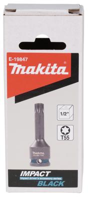 Makita Accessoires Slagschroefbit T55x78mm Impact Black 1/2" VK - E-19847 Makita Accessoires Slagschroefbit T55x78mm Impact Black 1/2" VK - E-19847