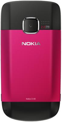 Nokia C3-00 Smartphone (6,1 cm (2,4 inch) display, Bluetooth, 2 megapixel camera, QWERTZ-toetsenbord) roze