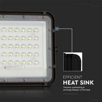 V-TAC VT-40W 7821 LED-schijnwerper, Zonne-energiemodule 6 W Koudwit Zwart - thumbnail