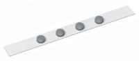 MAUL metaalstrip Standaard lijst zelfklevend 100X5cm incl. 4 magneten, wit - thumbnail