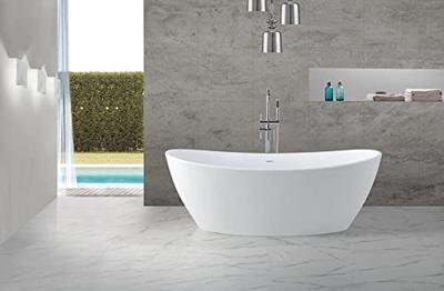 Wiesbaden Eva Solid Surface vrijstaand bad type 178x84x64 cm mat wit Wiesbaden Eva Solid Surface vrijstaand bad type 178x84x64 cm mat wit
