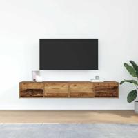 Tv-meubels 2 st 80x31x25,5 cm bewerkt hout oud houtkleurig - thumbnail