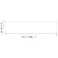 Balkonscherm 75x300 cm 100% oxford polyester lichtgrijs - thumbnail