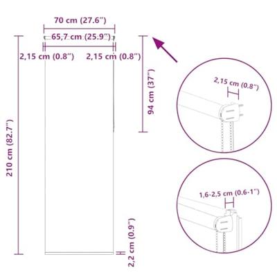 Rolgordijn verduisterend koffie 70x210 cm stofbreedte 65,7 cm Rolgordijn verduisterend koffie 70x210 cm stofbreedte 65,7 cm