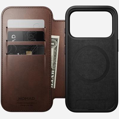 Nomad Magnetic Horween leather back iPhone 17 Pro Max - Black Nomad Magnetic Horween leather back iPhone 17 Pro Max - Black