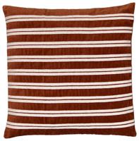 HEMA Kussenhoes 50x50 terra fluweel met strepen (terra) - thumbnail