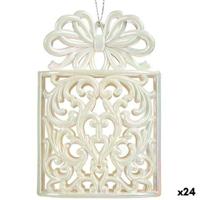 Kerstversiering Krist+ Parelmoer Plastic Purpurine Geschenkbox 7,4 x 11,5 x 4 cm (24 Stuks) - thumbnail