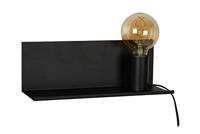 Lucide SEBO - Bedlamp / Wandlamp - 1xE27 - Zwart - thumbnail