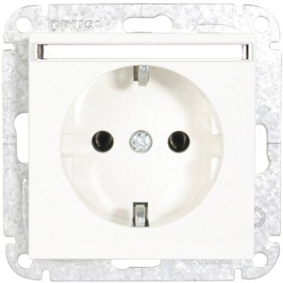 opus 55 geaarde contactdoos met schrijfveld polarwit