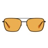 Polaroid zonnebril 6115/S heren cat.3 vierkant RVS geel/oranje - thumbnail