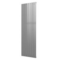 Designradiator Plieger Cavallino Retto Enkel 1332 Watt Middenaansluiting 200x60,2 cm Zilver Metallic - thumbnail