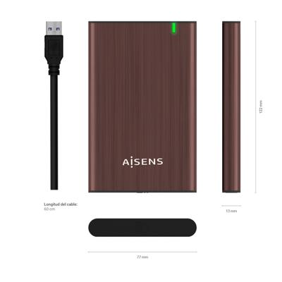 Hard drive hoes Aisens ASE-2525BWN Bruin 2,5"