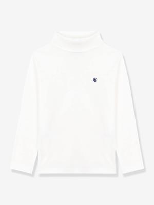 Onderpull voor kinderen van effen katoen PETIT BATEAU wit Onderpull voor kinderen van effen katoen PETIT BATEAU wit