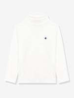 Onderpull voor kinderen van effen katoen PETIT BATEAU wit - thumbnail