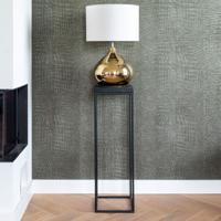 Richmond Zuil 'Oakura' Hout en Staal, 95cm hoog, kleur zwart - thumbnail