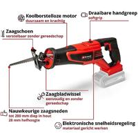 Einhell Professional TP-AP 18/28 Li BL - Solo Accu-reciprozaag 4326310 Zonder accu, Zonder lader - thumbnail