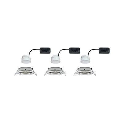 Paulmann 93447 Nova Inbouwlamp Set van 3 stuks LED LED 18 W IJzer (geborsteld) Paulmann 93447 Nova Inbouwlamp Set van 3 stuks LED LED 18 W IJzer (geborsteld)