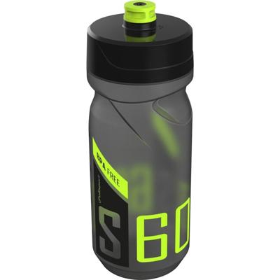 Polisport Bidon met schroefdop s600 - 600 ml - transparant zwart / zwart / lime groen