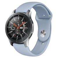 By Qubix - Compatible met Garmin Venu 2 / Garmin Venu 3 - Rubberen sportband - Lichtblauw - Compatible Garmin bandje - Bandbreedte: 22mm - thumbnail
