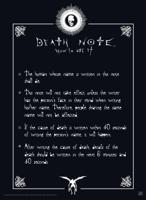 Poster Death Note - Rules 38x52cm - thumbnail