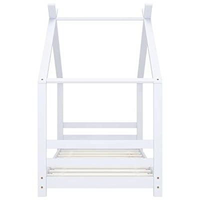 Kinderbedframe massief grenenhout wit 80x160 cm Kinderbedframe massief grenenhout wit 80x160 cm