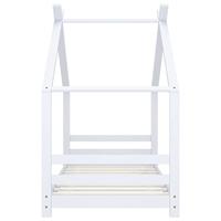 Kinderbedframe massief grenenhout wit 80x160 cm - thumbnail