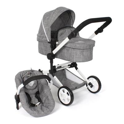 Combi-poppenwagen Linus Plus - Grey Jeans