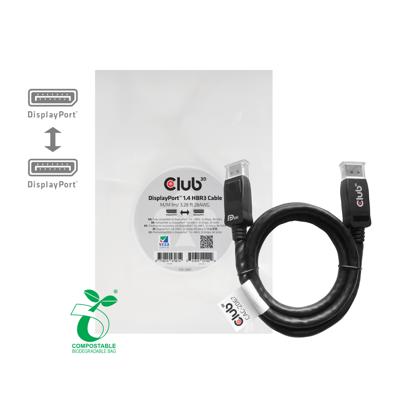 CLUB3D DisplayPort 1.4 HBR3 Cable 1m Male/Male 8K60Hz
