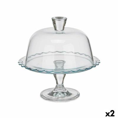 Taartplateau Pasabahce Transparant Glas 26 x 26 x 26 cm (2 Stuks)