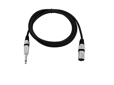 Omnitronic 3022519B XLR Adapterkabel [1x XLR-stekker 3-polig - 1x Jackplug male 6,3 mm (mono)] 2.00 m Zwart