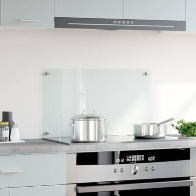 VidaXL Spatscherm keuken 70x40 cm gehard glas transparant