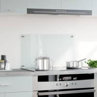 VidaXL Spatscherm keuken 70x40 cm gehard glas transparant - thumbnail