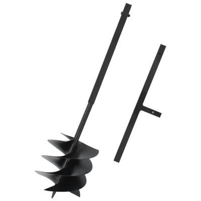 Grondboor met handgreep 250 mm staal zwart
