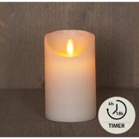 Anna's Collection Led rustiek stompkaars ivoor 7,5x12,5cm - thumbnail