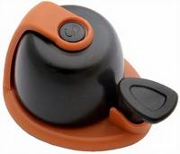 Simson fietsbel Allure 7,3 x 11 cm aluminium zwart/bruin - thumbnail