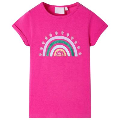 Kindershirt 104 donkerroze Kindershirt 104 donkerroze